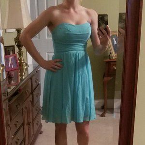 Strapless Pleated Bodice Dress